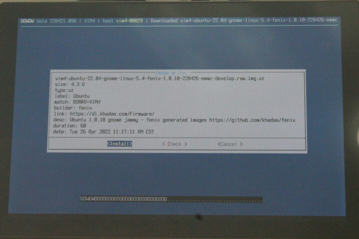 Khadas VIM4 Ubuntu 22.04 instalar en eMMC flash