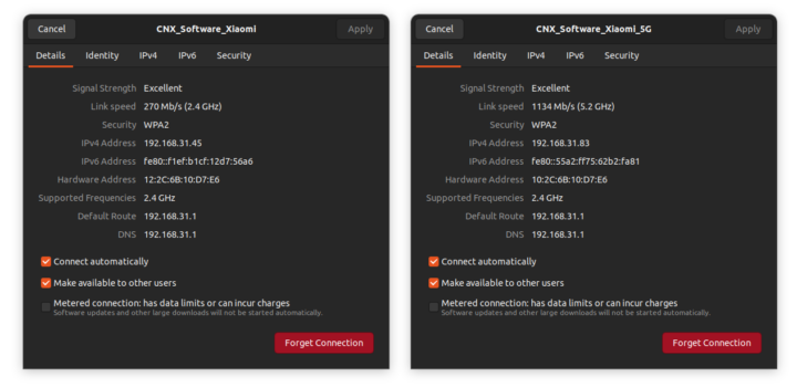 Khadas VIM4 WiFi connections