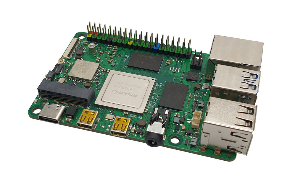 ROCK Pi 4 Model C+ SBC features 1.5 GHz Rockchip RK3399-T ROCK Pi 4 Model C+ SBC features 1.5 GHz Rockchip RK3399-T