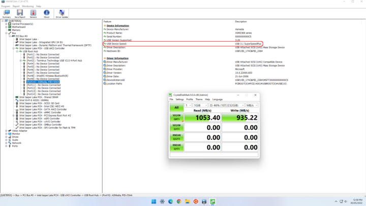 windows usb 3.1 speed