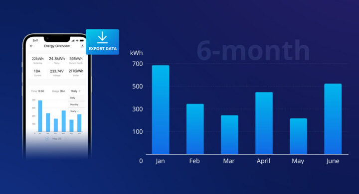 6-month power consumption history power meter