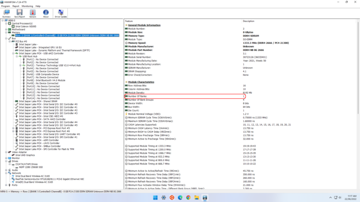 Beelink MINI S windows 11 memory rank