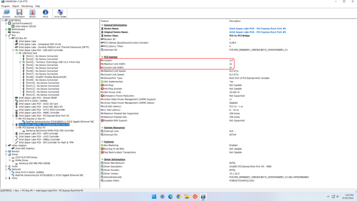 MeLE Quieter3Q windows pcie nvme