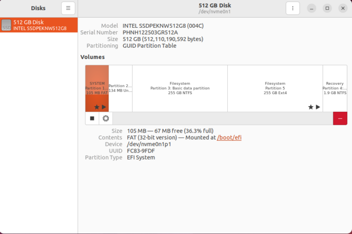 sei8 ubuntu disk management