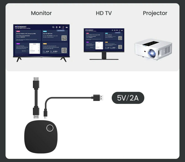 4K wireless display adapter