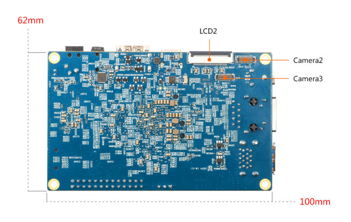 Orange Pi 5 LCD e interfaces de cámara