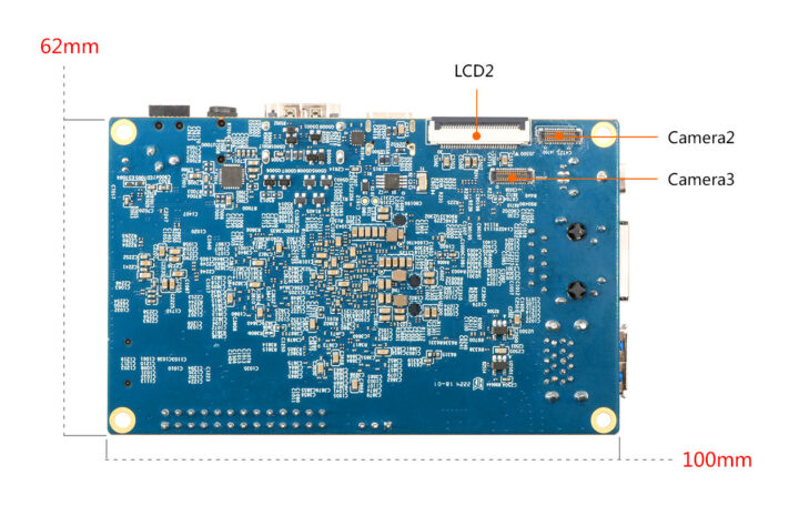 Orange Pi 5 LCD e interfaces de cámara