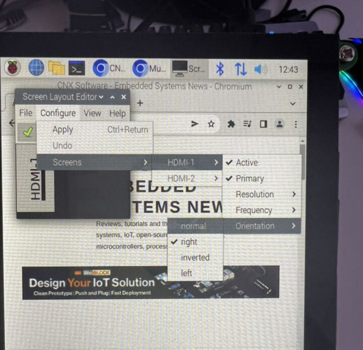 Raspberry Pi OS Screen Layout Editor