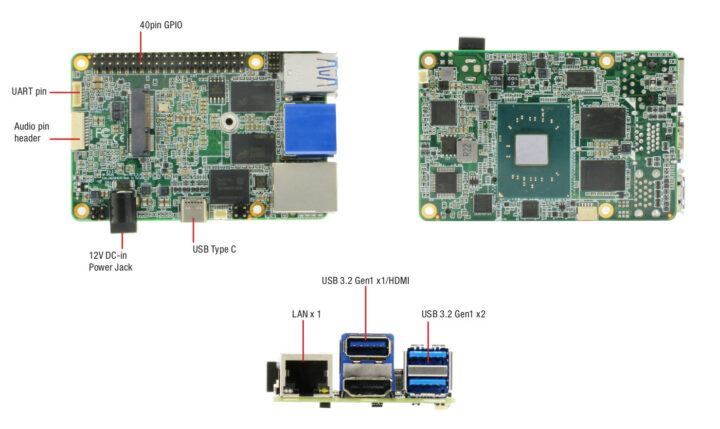 Placa Raspberry Pi x86 con CPU Intel Apollo Lake