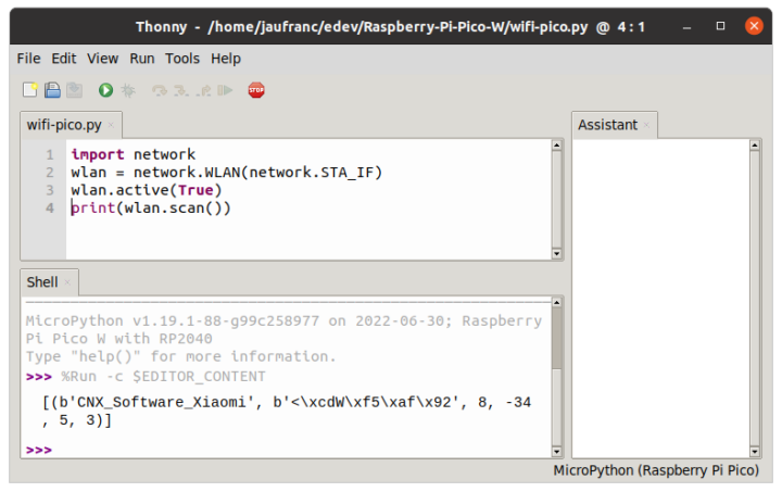 Thonny IDE Raspberry Pi Pico W