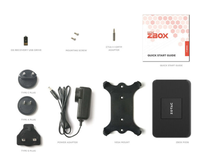 ZOTAC ZBOX PI336 PICO accessories