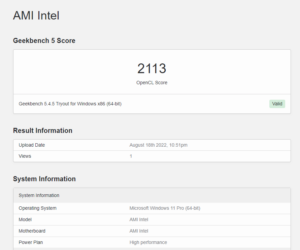 24 windows geekbench 5 gpu opencl