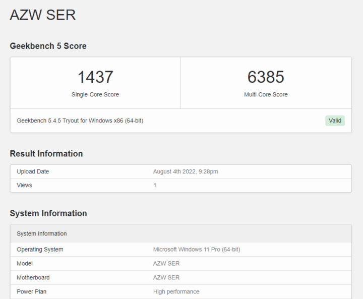 25 windows geekbench 5 cpu