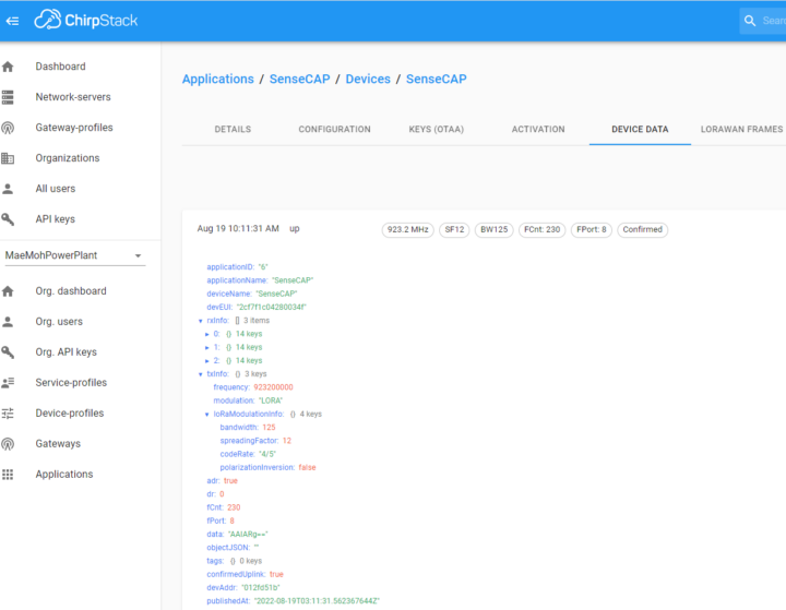 ChipStack Face Detection data payload