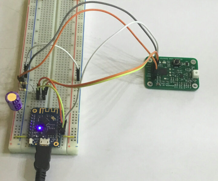 Lolin D1 mini ESP8266 board acoustic water leak detector