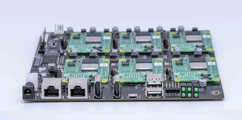 Mini-ITX cluster board 6x Raspberry Pi CM4