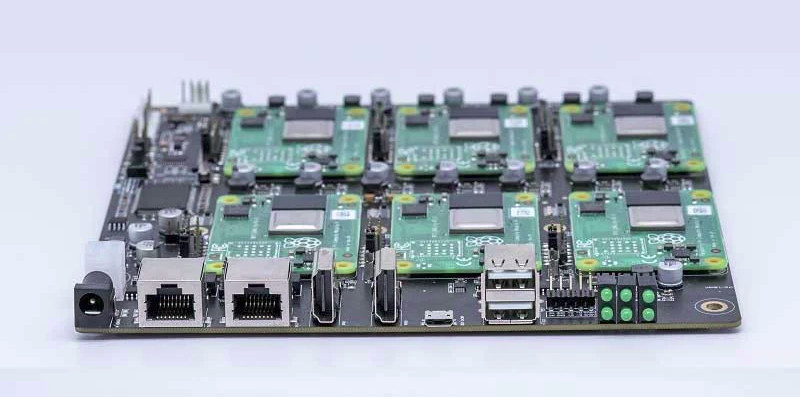 DeskPi Super6C mini-ITX board takes up to 6x Raspberry Pi CM4