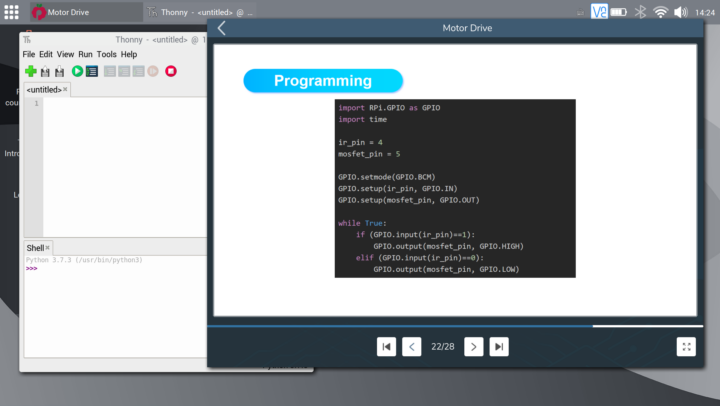 Motor Drive Raspberry Pi Python code