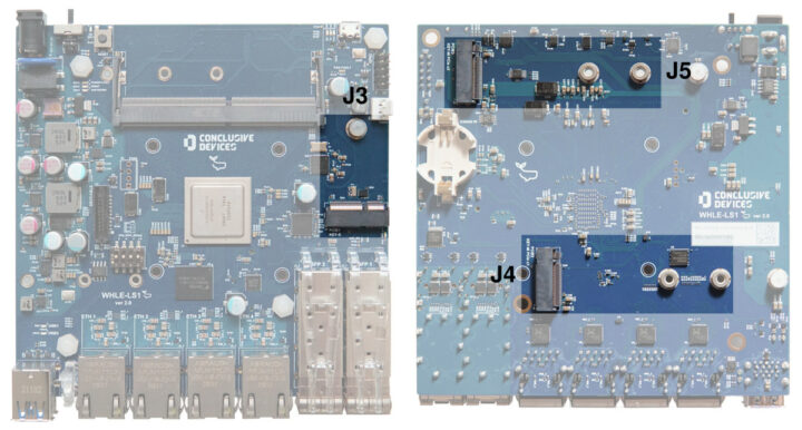 Networking SBC M.2 sockets location