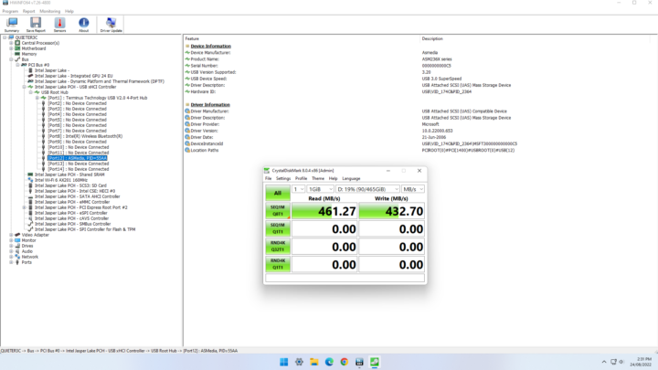 Quieter3C Windows 11 usb 3 0 5Gbps