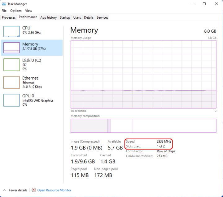 Quieter3C Windows 11 memory speed