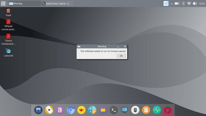 The Software Needs to Run on CrowPi Laptop