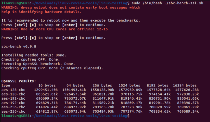 ubuntu openssl results