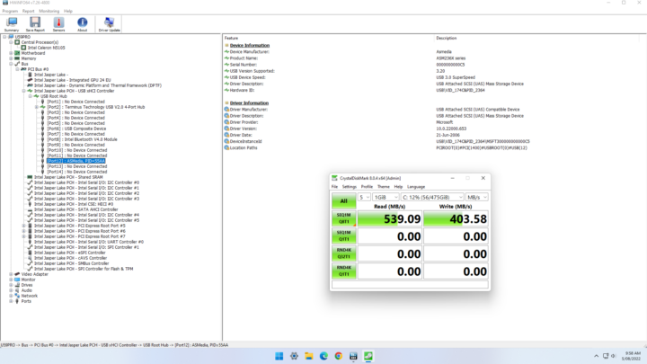 Windows 11 back usb 3.2 speed