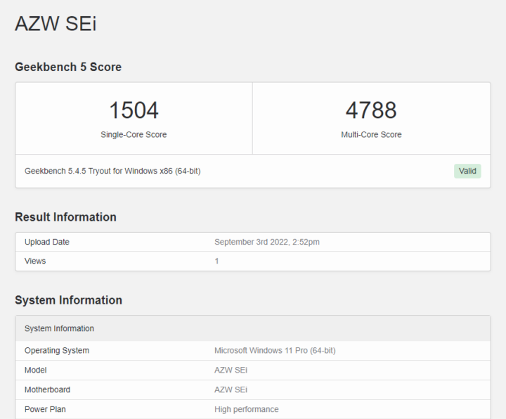 25 windows geekbench 5 cpu