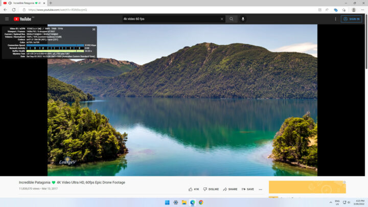 Beelink SEi11 Pro YouTube Windows 4K 60fps chrome