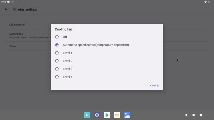 Khadas Edge2 Fan Control Android