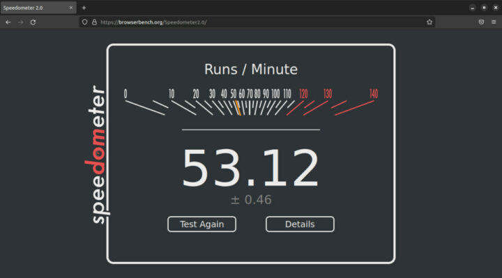 Rockchip RK3588S Speedometer 2.0 Firefox Ubuntu