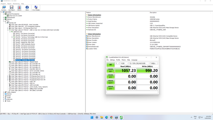 Windows blue USB 3.1 10Gbps ports