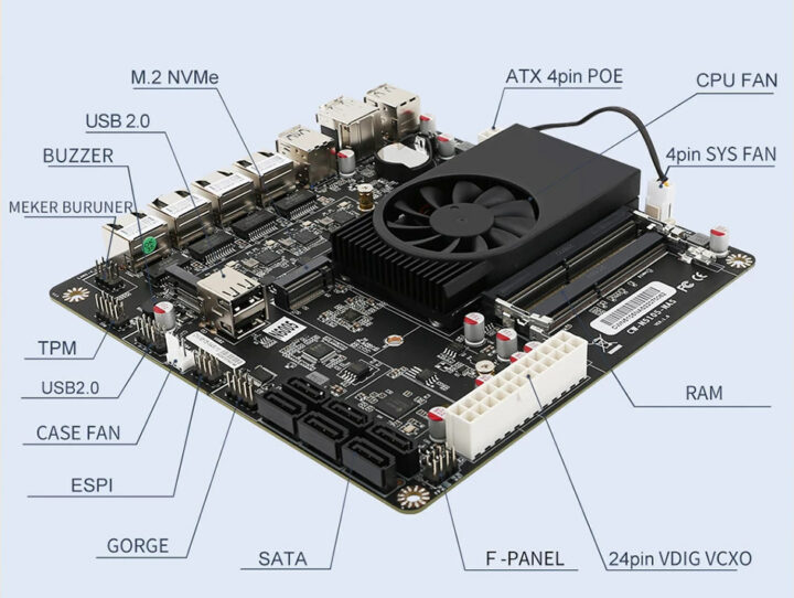 NAS Motherboard N5105 N6005 Jasper Lake