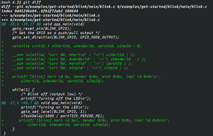 RISC-V inline assembly in C code