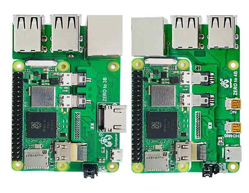 Raspberry Pi Zero 2 W to Raspberry Pi 3/4 adapters