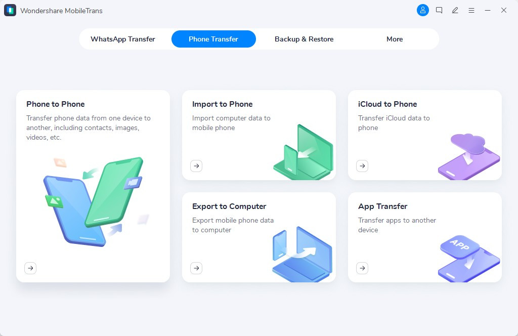 Wondershare mobiletrans phone transfer
