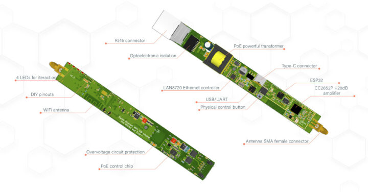 Zigbee POE USB adapter board