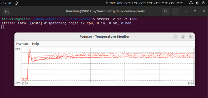 Beelink SEi12 10-core processor ubuntu stress test