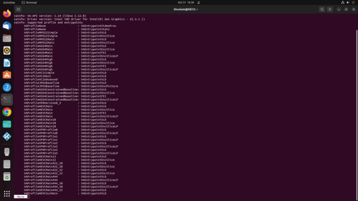 Beelink SEi12 Ubuntu 22.04 vainfo
