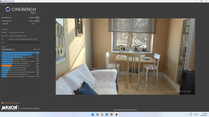 Beelink SEi12 Windows 11Cinebench R23