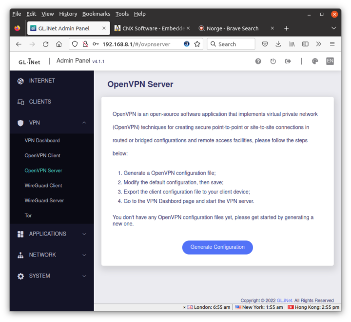 Brume 2 OpenVPN server