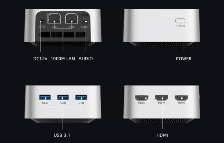 Low cost mini PC triple HDMI dual GbE