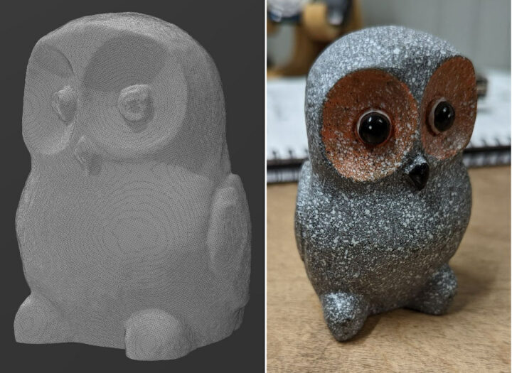 Owl figurine 3D scan