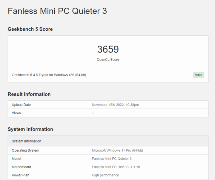 45 windows n5105 geekbench 5 gpu opencl