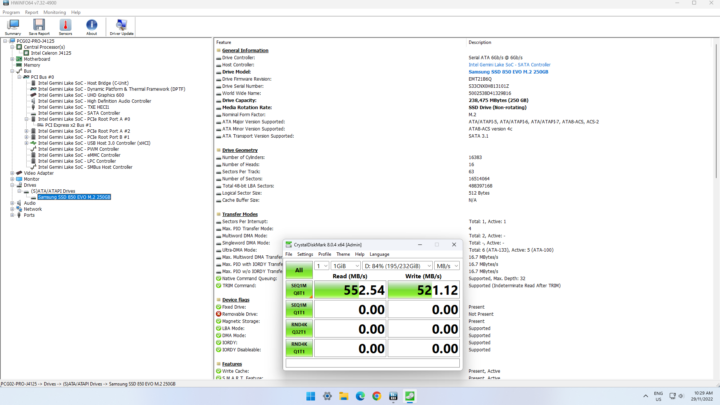 MeLE PCG02 Pro SATA SSD Speed