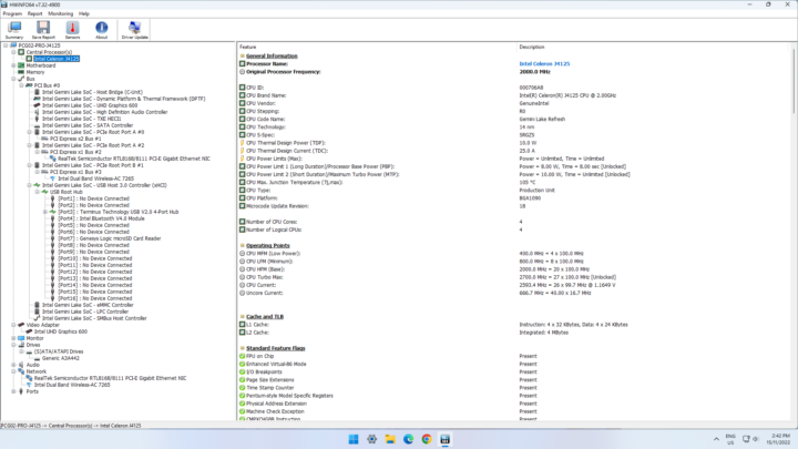 Windows 11 PCG02 Pro J4125 configuration