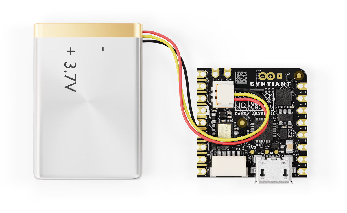 Arduino PRO Nicla Voice with LiPo battery