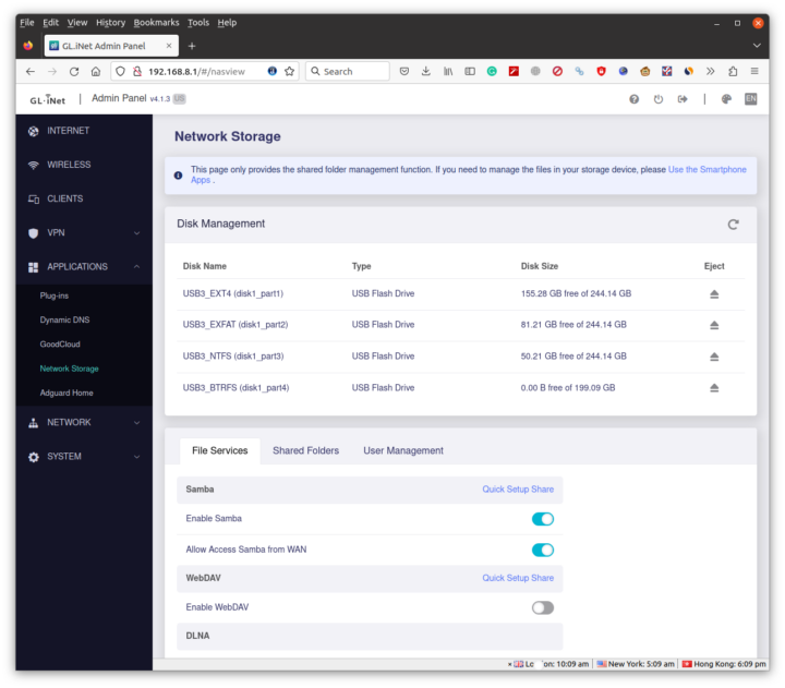 Beryl AX network storage