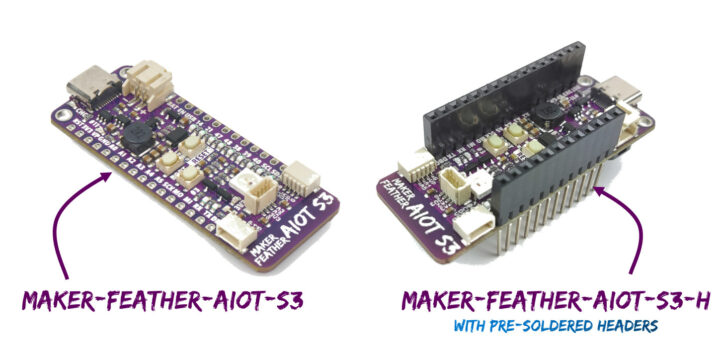 ESP32-S3 Feather board with headers